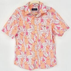 Vineyard Vines Stretch Cotton Short-Sleeve Banana Tropical Shirt Size M